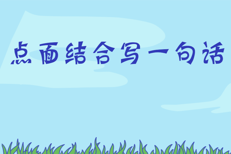 点面结合写一句话