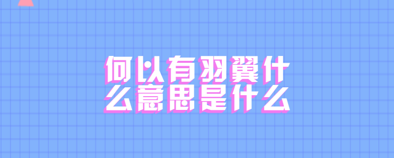 总结 何以有羽翼意思:哪里有羽翼飞来这北国之地.